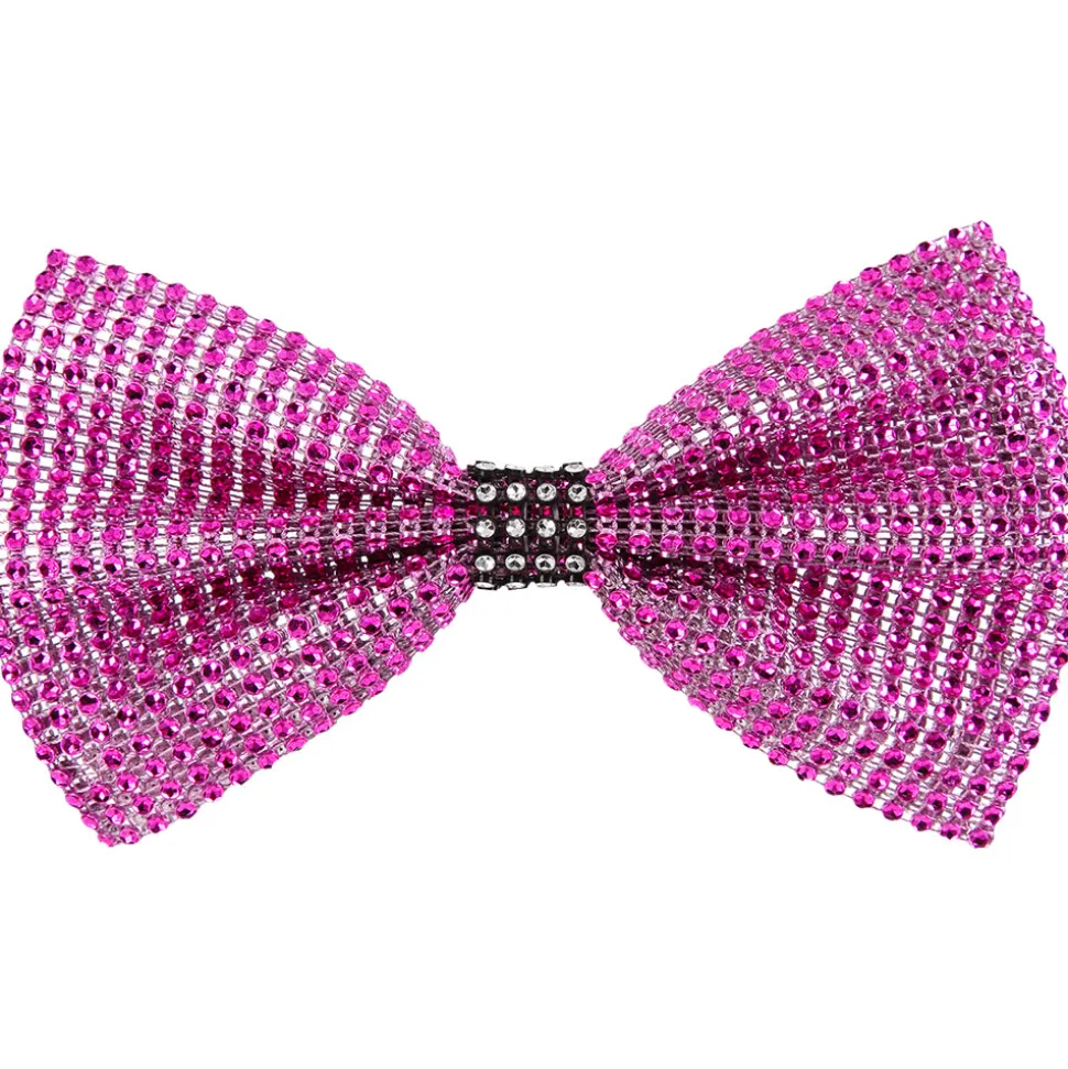 Large Rhinestone Bow with Contrast Trim