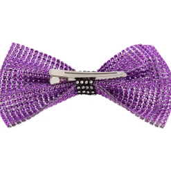 Large Rhinestone Bow with Contrast Trim