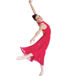 Long Mock T-Neck Dance Dress