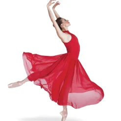 Long Mock T-Neck Dance Dress