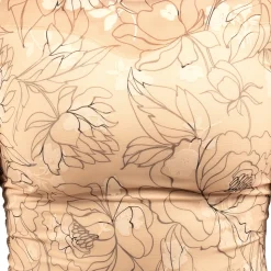 Long Sleeve Floral Flocked Mesh Leotard