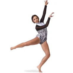 Long Sleeve Mesh Tree Leotard