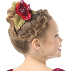 Maroon Floral Hair Piece