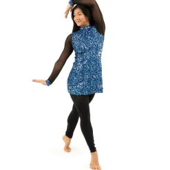 Mesh Long Sleeve Sequin Tunic Dress