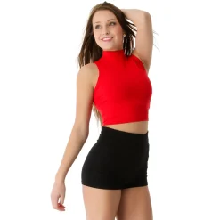Mock Neck Crop Top