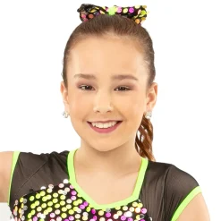 Multicolor Neon Sequin Bow