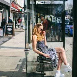 Newspaper Leopard Merge Dress with Slit
