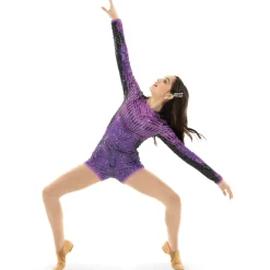 No Limit Long Sleeve Sequin Biketard