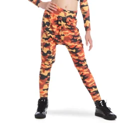 Orange Camo Harem Pant