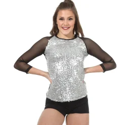 Performance 3/4 Sequin Top
