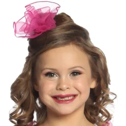Pink Tulle Ruffle Flower