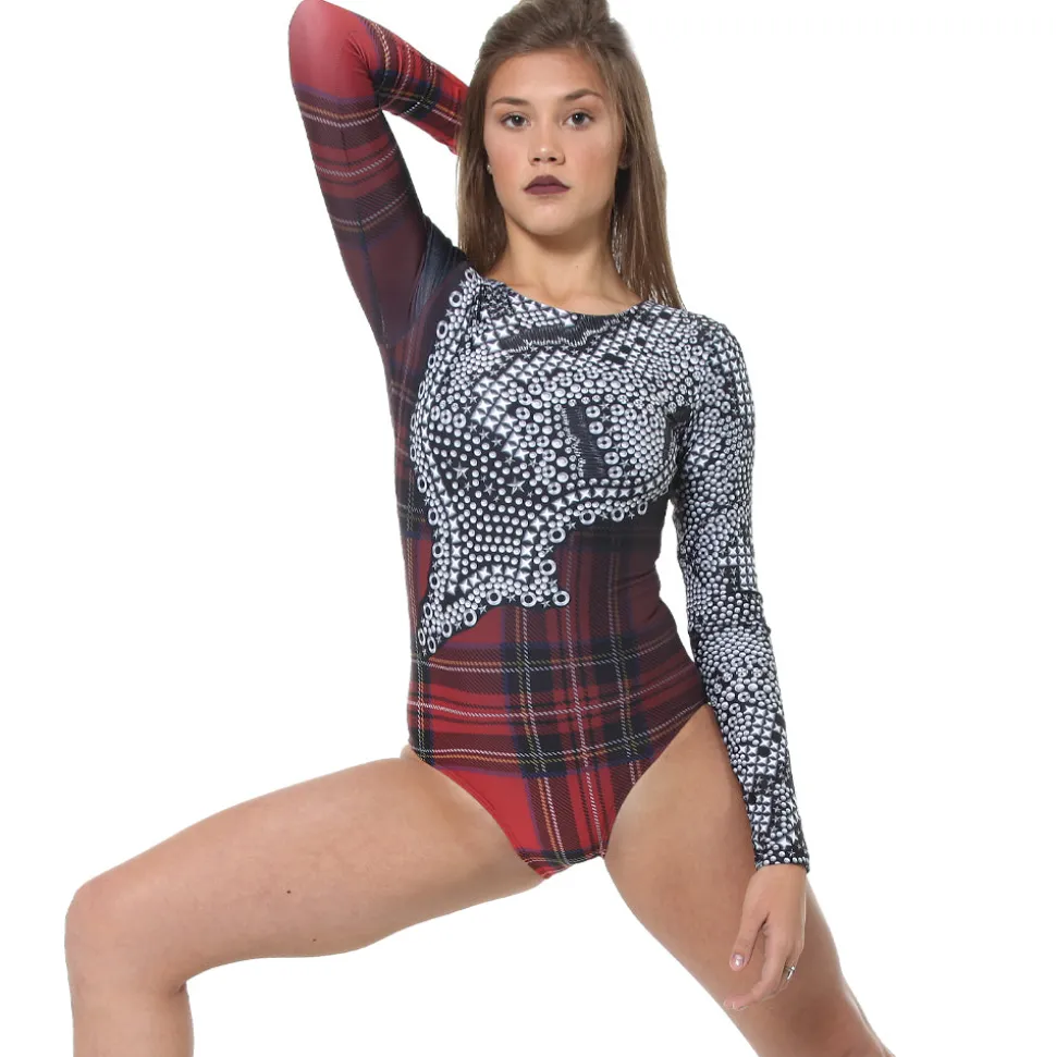 Punk Rock Princess Long Sleeve Leotard