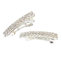 Rhinestone Barrette Pair