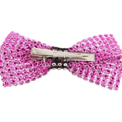 Rhinestone Bow with Contrast Trim