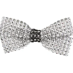 Rhinestone Bow with Contrast Trim