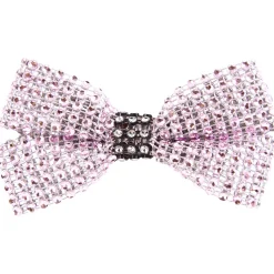 Rhinestone Bow with Contrast Trim
