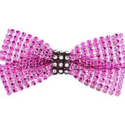Rhinestone Bow with Contrast Trim
