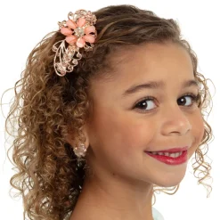 Rhinestone Flower Clip