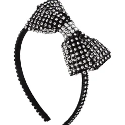 Rhinestone Headband with Contrast Trim