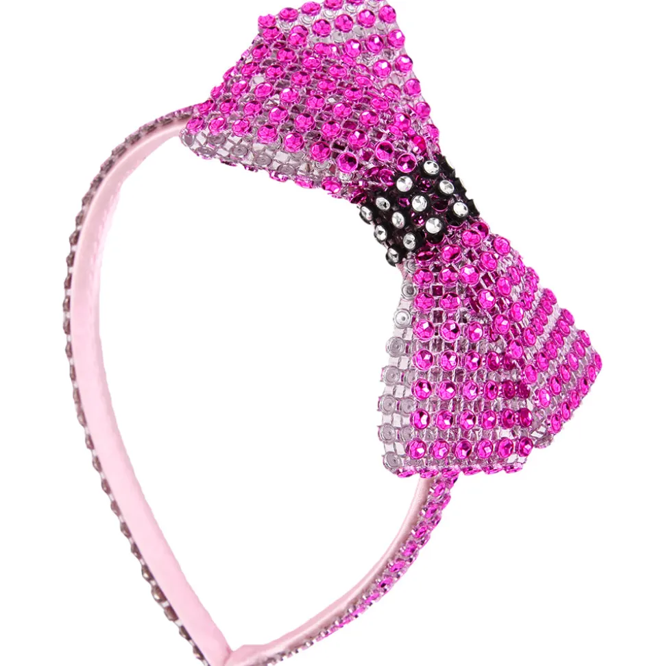 Rhinestone Headband with Contrast Trim