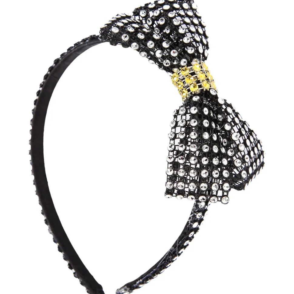 Rhinestone Headband with Contrast Trim