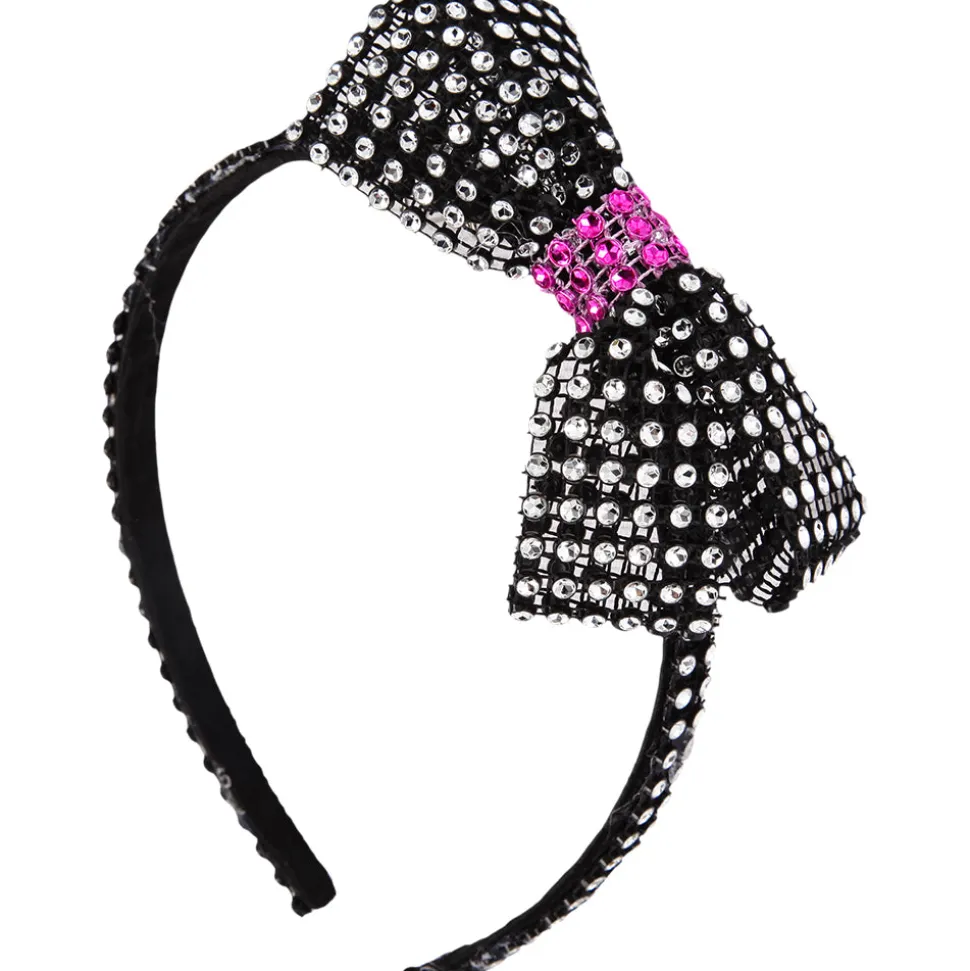 Rhinestone Headband with Contrast Trim