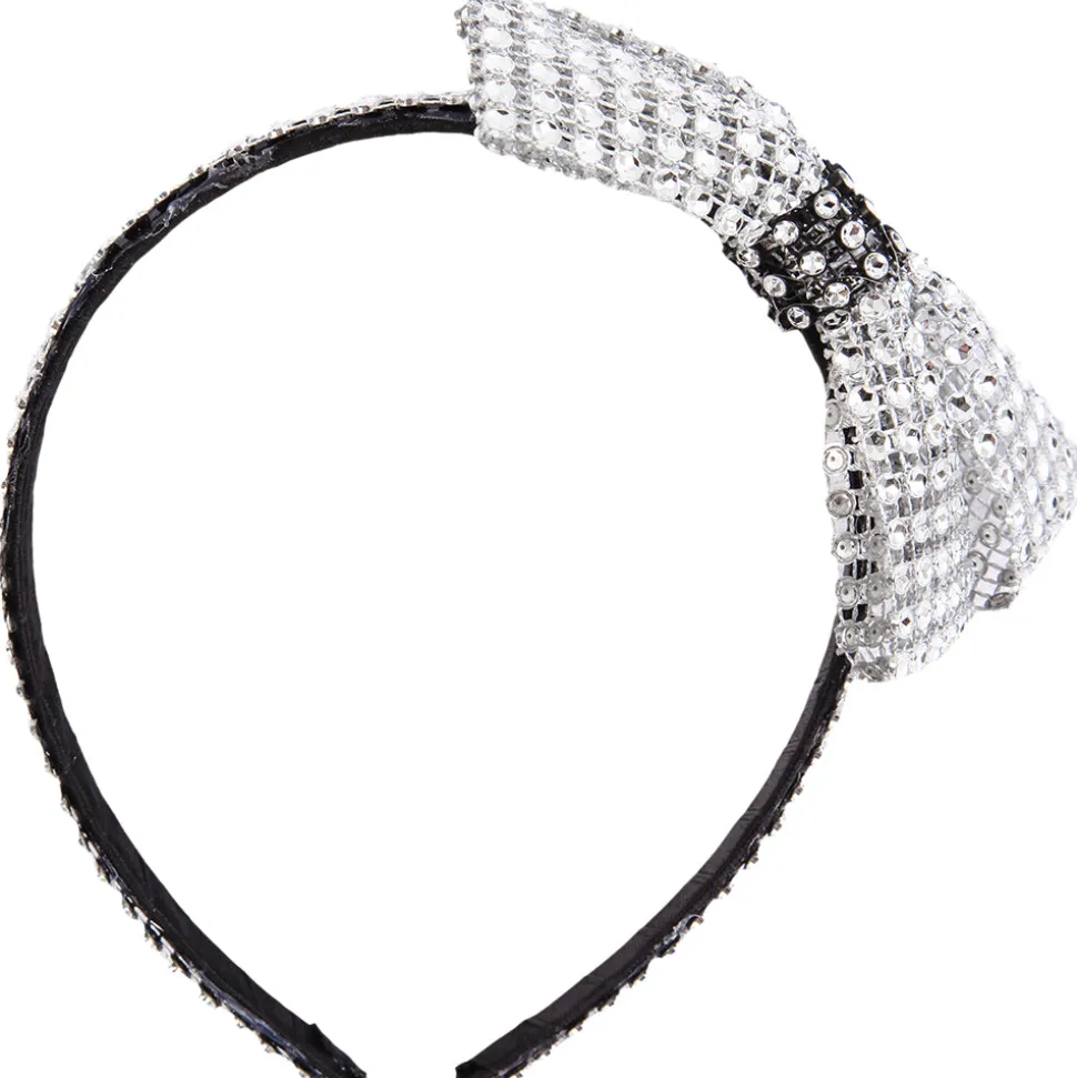 Rhinestone Headband with Contrast Trim