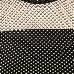 Rhinestone Mesh Velvet Biketard