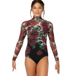 Rose Mesh Leotard
