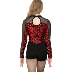 Sequin Broadway Long Sleeve Chicago Biketard