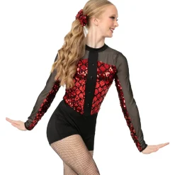 Sequin Broadway Long Sleeve Chicago Biketard