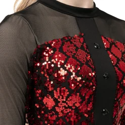 Sequin Broadway Long Sleeve Chicago Biketard