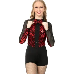 Sequin Broadway Long Sleeve Chicago Biketard