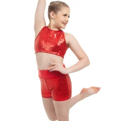Sequin High Waist Short