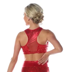 Sequin Mesh Sweetheart Bra