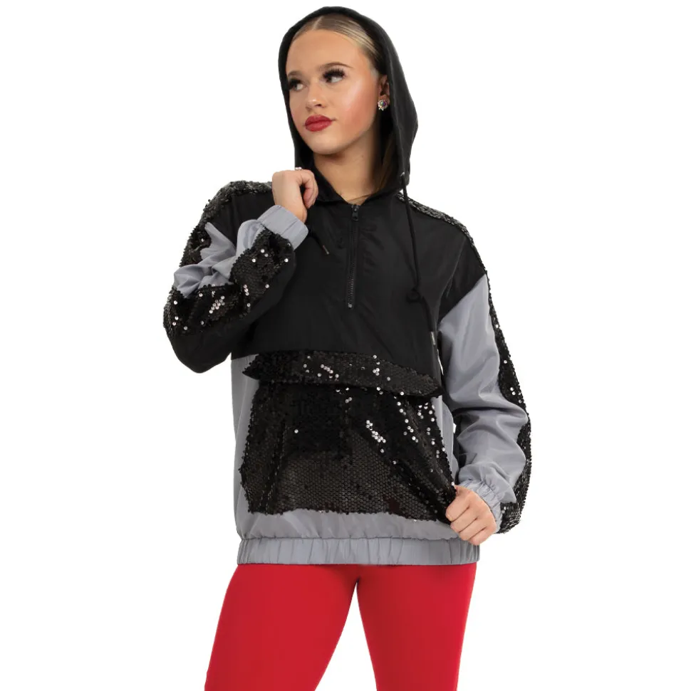 Sequin Panel Windbreaker