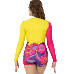 60s Floral Biketard