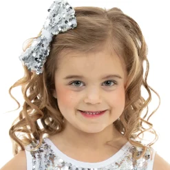 Silver Sequin Bow