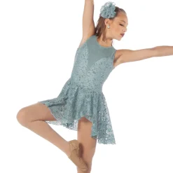 Skirted Plunge Leotard