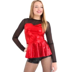 Sweetheart Peplum Long Sleeve Top