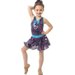 Uptown Sparkle Biketard w/Skirt