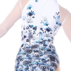 Watercolor Floral Mesh Leotard
