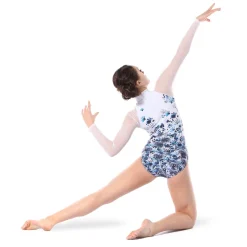 Watercolor Floral Mesh Leotard