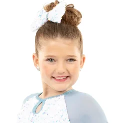 White Iridescent Sequin Bow