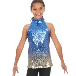 Youth Alexandra Ombre Mock Neck Tank