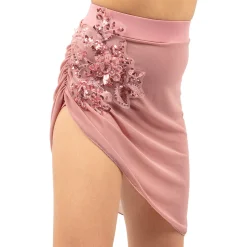 Youth Asymmetrical Mesh Skirt With Attached High Waist Brief