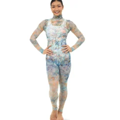 Youth Floral Mesh Unitard