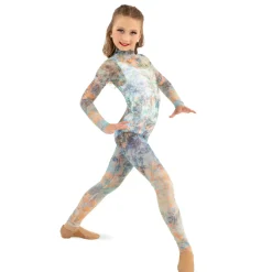 Youth Floral Mesh Unitard