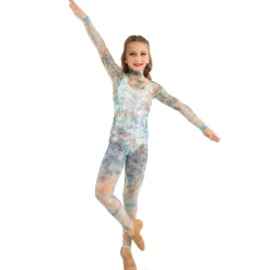 Youth Floral Mesh Unitard