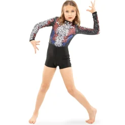 Youth Floral Sequin Biketard